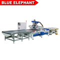 BLUE ELEPHANT NUEVO Linea de producción Router CNC Wood Working Carga y descarga automática de la máquina